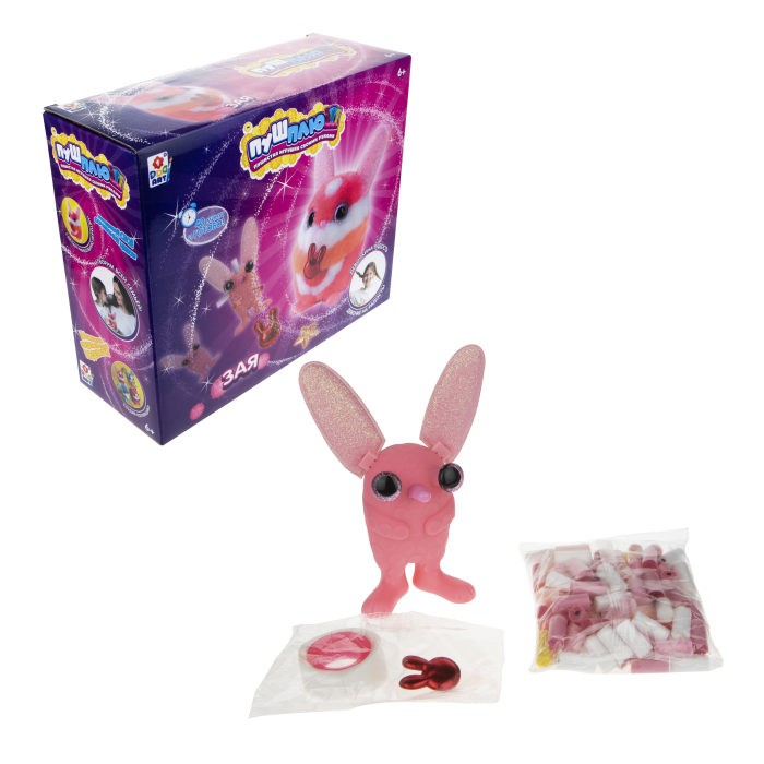 

1 Toy Пуш-Плюш Набор для творчества Зая, Пуш-Плюш Набор для творчества Зая