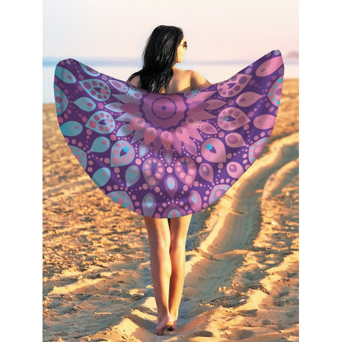 JoyArty Парео и Пляжный коврик Фиолетовая мандала 150 см 141838