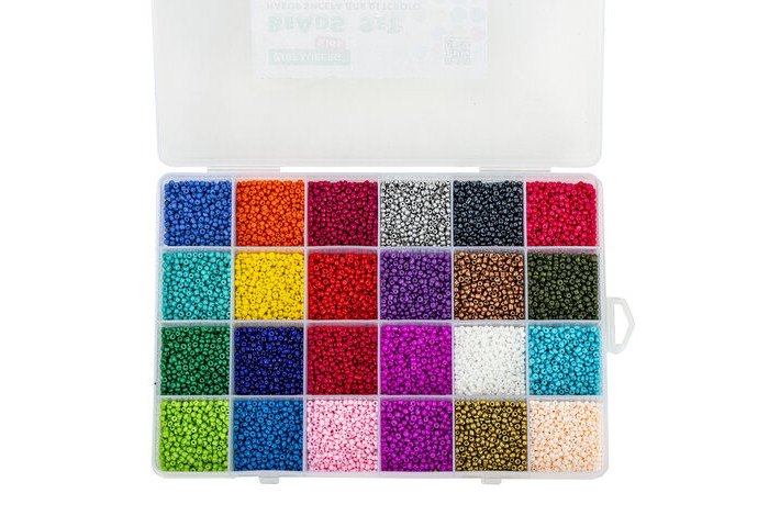 фото Brauberg набор beads set для создания украшений 6000 бусин 24 вида