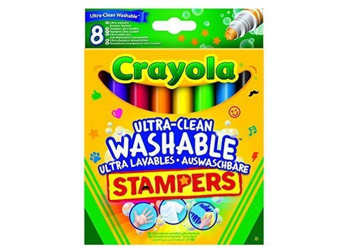 Фломастеры Crayola Набор мини-штампов Супер-чисто Животные 8 шт.