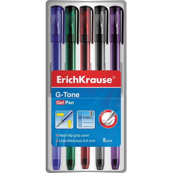  ErichKrause Ручка гелевая G-Tone 5 шт. 5 упаковок