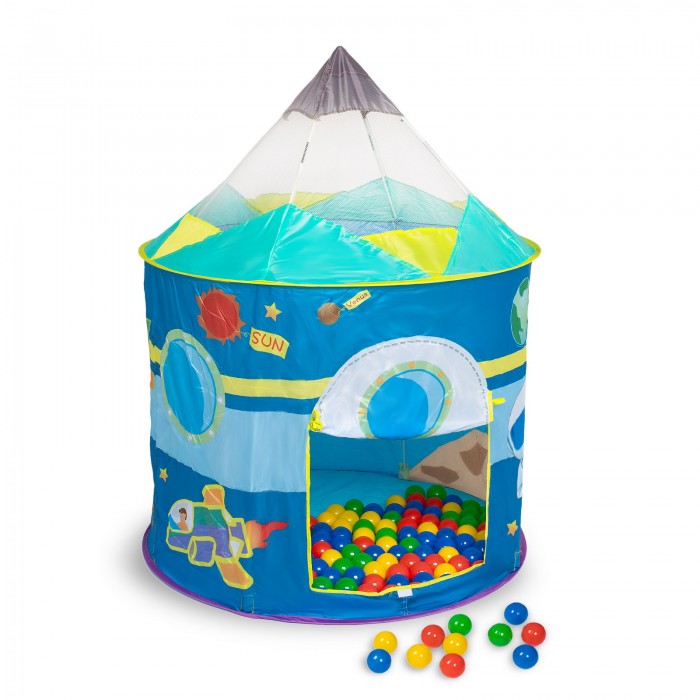 SevillaBaby Игровой домик + 100 шаров Космический корабль игровой домик палатка pituso дом с крышей туннель 80 шаров