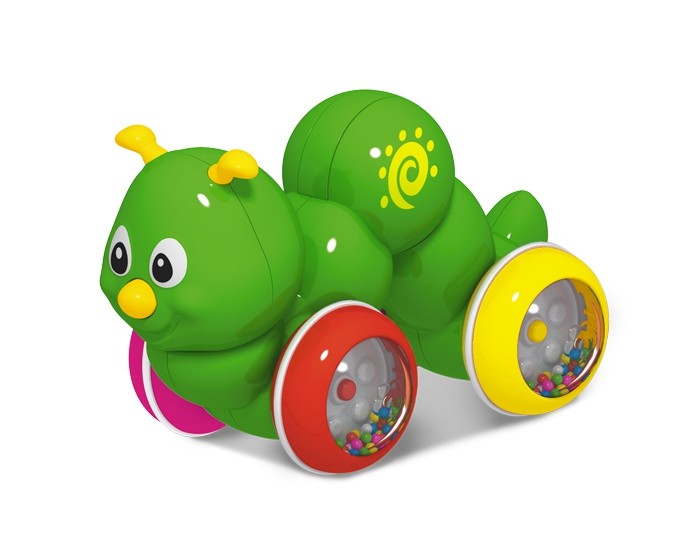 каталки игрушки стеллар на веревочке гусеница с шариками 25 5х10х13 см Каталки-игрушки Стеллар Покатушка Гусеница
