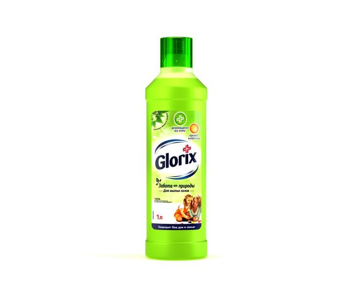 фото Glorix чистящее средство для пола цветущая яблоня и ландыш 1 л