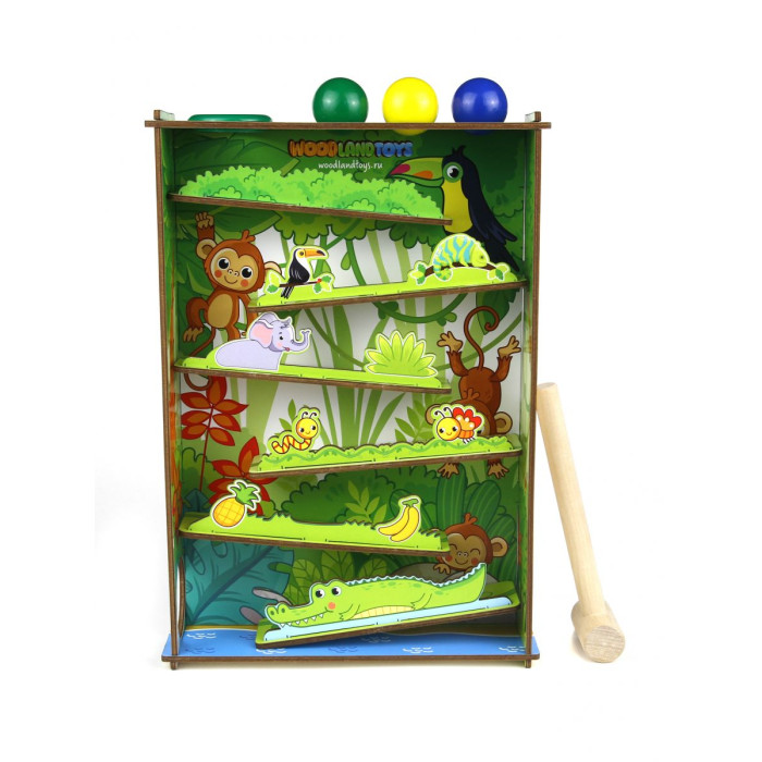 

Деревянная игрушка Woodland Стучалка Горки Джунгли, Стучалка Горки Джунгли