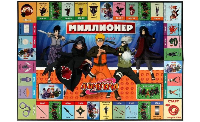 

Умные игры Настольная игра Миллионер Анимеполия, Настольная игра Миллионер Анимеполия