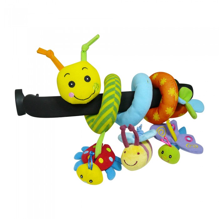 Подвесная игрушка Biba Toys Развивающая спираль Гусеница и друзья подвесная игрушка biba toys развивающая на клипсе кролик