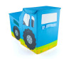  Мультифан Корзина для хранения игрушек машинка Синий трактор с двумя отделениями - Мульти Пласт Корзина для хранения игрушек машинка Синий трактор с двумя отделениями