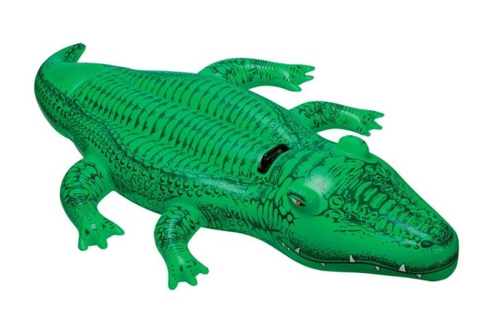 Матрасы для плавания Intex Надувной Крокодил с ручками матрасы для плавания intex надувная игрушка наездник самолет с водяной пушкой