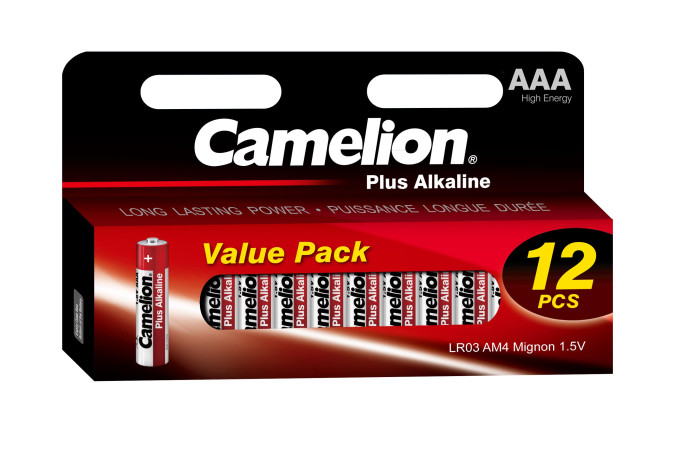 

Camelion Батарейка Plus Alkaline LR03-BL12, Батарейка Plus Alkaline LR03-BL12