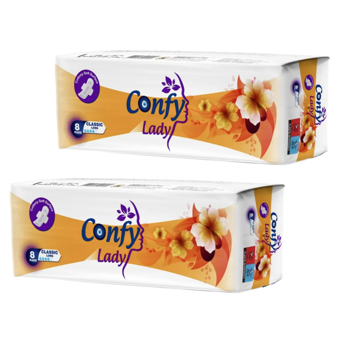  Confy Гигиенические прокладки Classic Long 8 шт. 2 упаковки