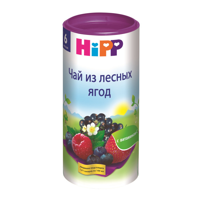 Hipp Детский чай Лесные ягоды с 6 мес. 200 г фитолакс мармеладные ягоды пастилки жевательные 30