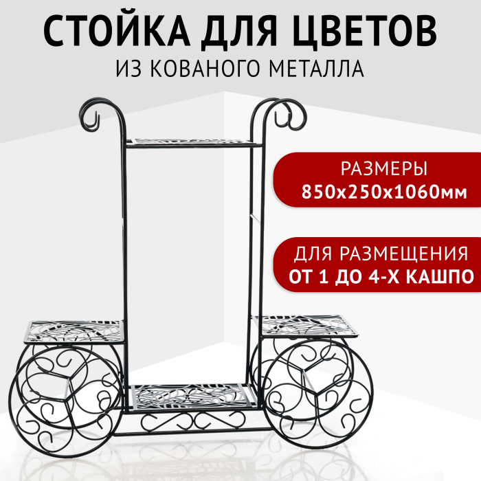 Зри в корень! Стойка для цветов напольная 1060x850x250 мм