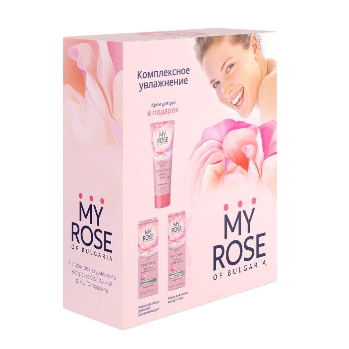 фото My rose набор крем для лица, крем для кожи вокруг глаз, крем для рук
