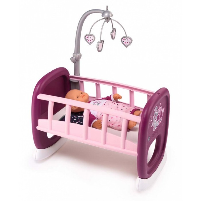 Кроватки для кукол Smoby Baby Nurse Колыбель для пупса с мобилем 220343