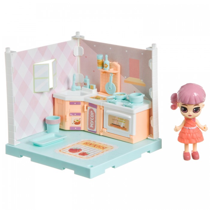 Bondibon Игровой набор Мебель Кукольный уголок Кухня и куколка Oly