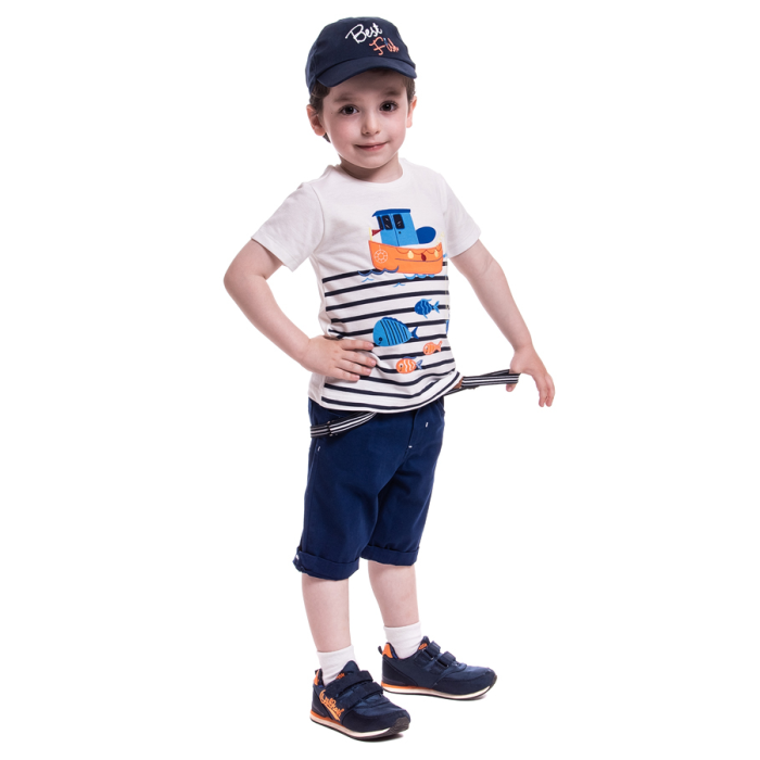 Cascatto  Комплект одежды для мальчика (футболка, бриджи, бейсболка, декоративные подтяжки) G_KOMM18