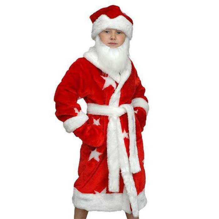 Карнавалия Карнавальный костюм детский плюш Дед Мороз, размер 122