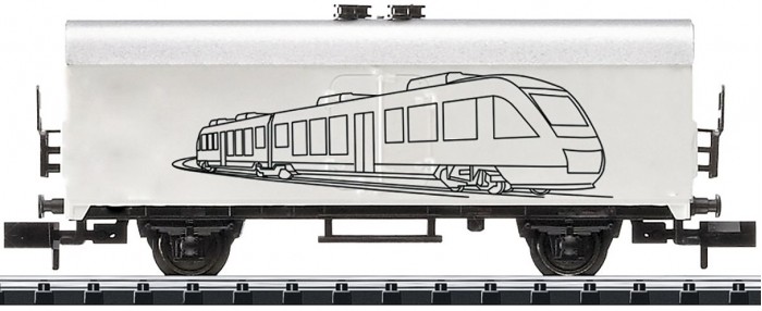 цена Железные дороги Trix Модель для раскрашивания Грузовой рефрижераторный вагон