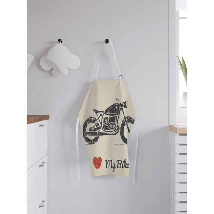 Хозяйственные товары JoyArty Фартук женский для готовки Любовь и мотоцикл 65х65х28 см