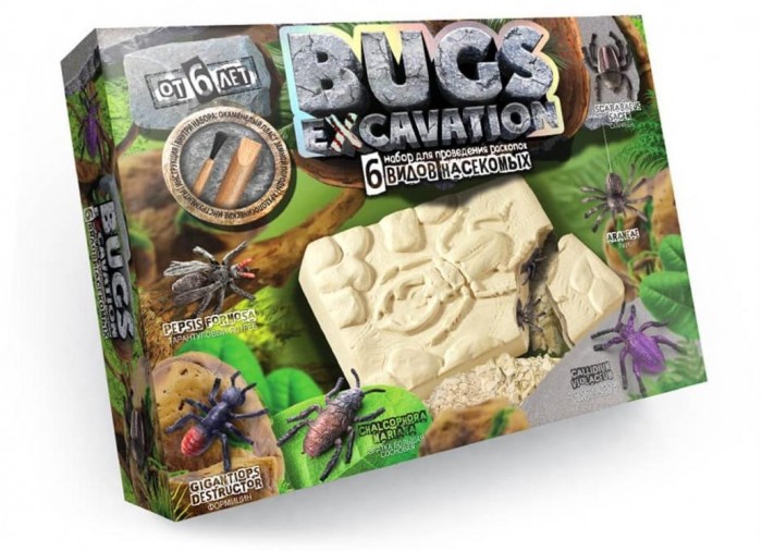цена Наборы для опытов и экспериментов Danko Toys Набор для проведения раскопок Bugs Excavation Насекомые