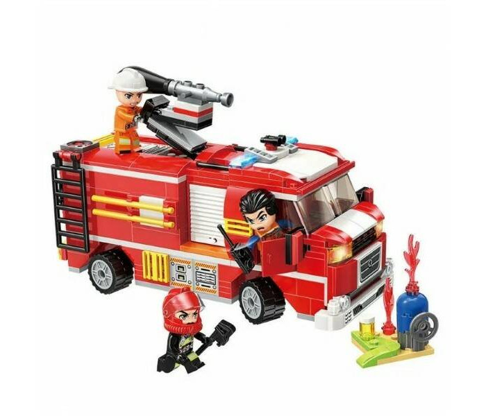 Конструктор Enlighten Brick Пожарная машина с фигурками и аксессуарами 370 деталей