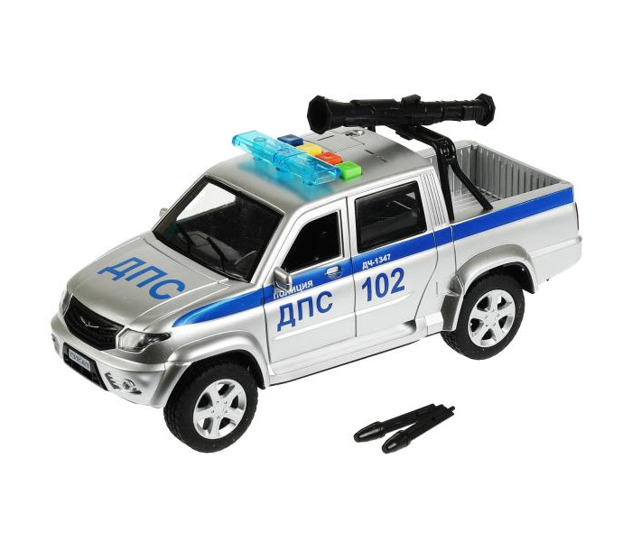 цена Машины Технопарк Машина со светом и звуком Uaz Pickup Полиция 22 см