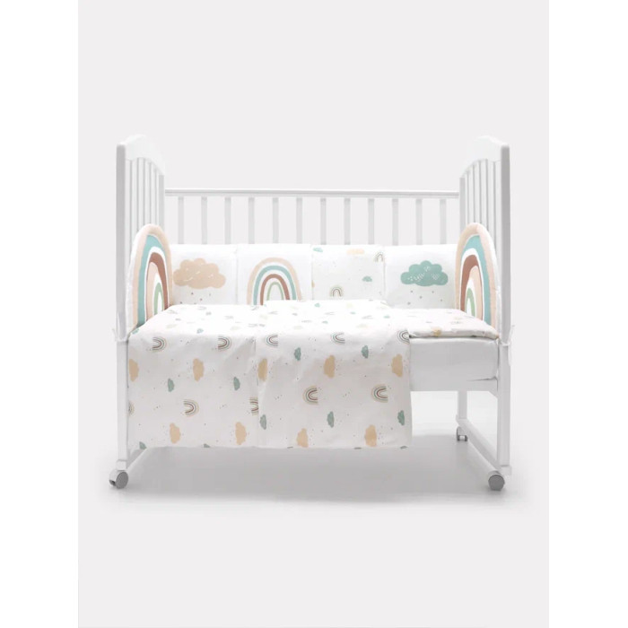 Комплект в кроватку Rant Rainbow (6 предметов) комплект одежды для новорожденного mowbaby birds rose 5 82 р 62 5 предметов