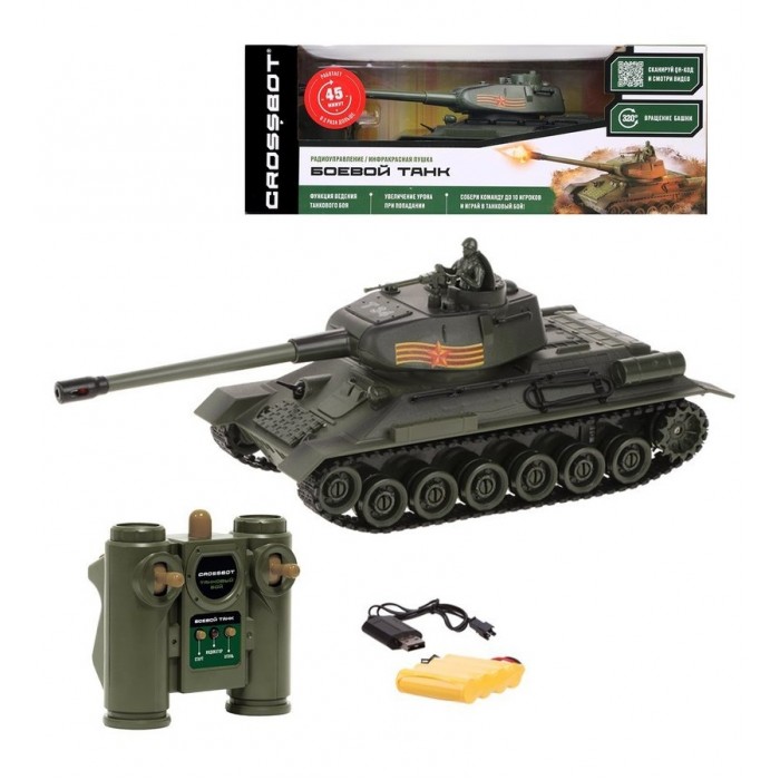 Радиоуправляемые игрушки Crossbot Игрушка для детей транспортная Танк на радиоуправлении танк 1 toy взвод танковый бой р у 2 танка 2 4 ггц 1 28 35 см