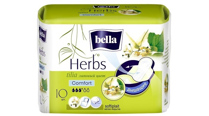  Bella Гигиенические ежедневные прокладки Herbs tilia с экстрактом липового цвета 10 шт.