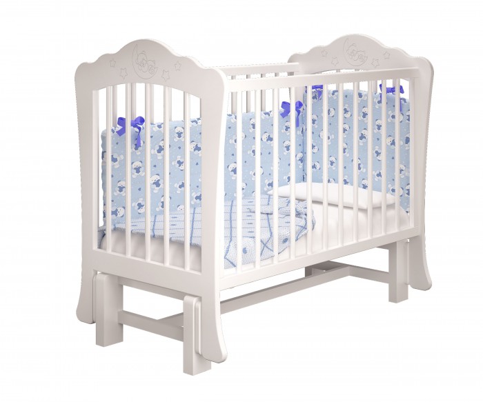 Детская кроватка Можгинский лесокомбинат Амалия-2 без ящика с маятником Милано