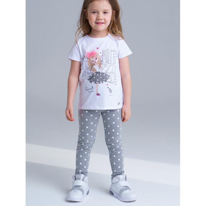 Комплекты детской одежды Playtoday Комплект для девочки 12122261 комплекты детской одежды crockid комплект для девочки бомбер брюки слоники кр 2743