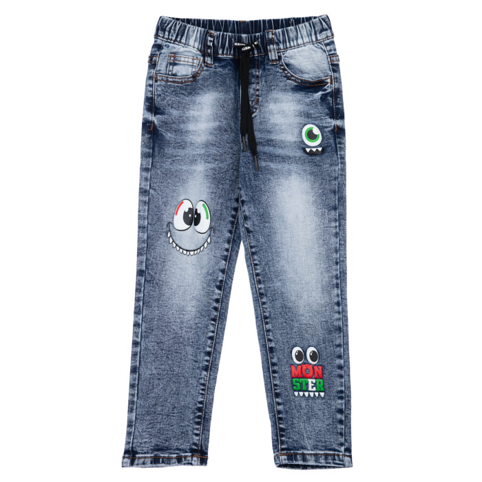 Playtoday Брюки текстильные джинсовые для мальчиков Monsters kids boys 12312144 перчатки текстильные для мальчиков playtoday 17 146 152 см