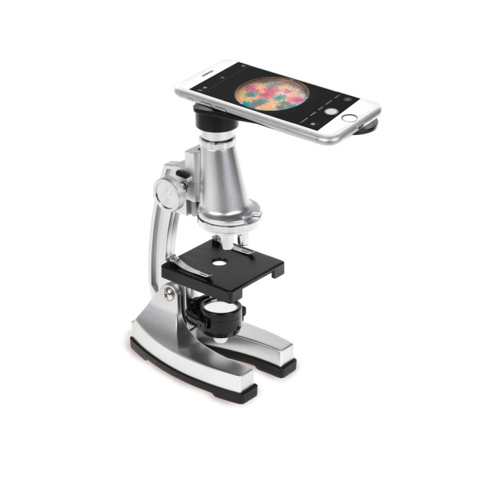 On Time Микроскоп 750х (3 объектива, держатель для смартфона, аксессуары) научный микроскоп