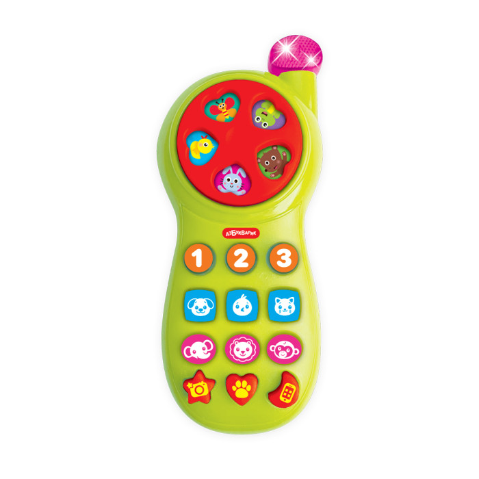 электронные игрушки zhorya весёлый телефончик умный я Электронные игрушки Азбукварик Музыкальный телефончик Каруселька