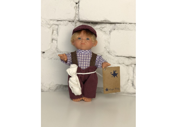 Lamagik S.L. Кукла Джестито мальчик недовольный в фиолетовом 18 см брюки для девочек теплые в фиолетовом оттенке