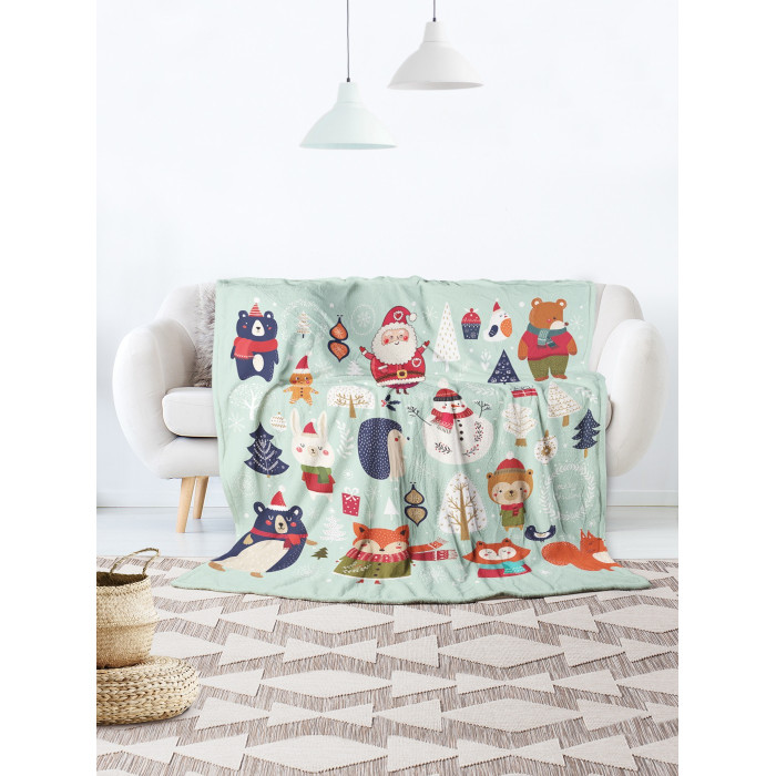 

Плед JoyArty Большой плюшевый плед 150x200 из микрофибры Новогодние зверюшки на диван или кресло, Большой плюшевый плед 150x200 из микрофибры Новогодние зверюшки на диван или кресло