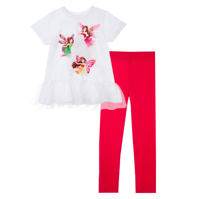 Комплекты детской одежды Playtoday Комплект для девочки (футболка и леггинсы) 12222178 комплекты детской одежды playtoday комплект для девочки 12122261