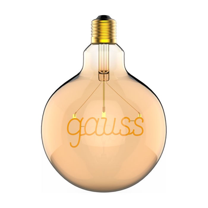 

Светильник Gauss Лампа Filament LED G125 E27 2.5W 200lm 2000K, Лампа Filament LED G125 E27 2.5W 200lm 2000K