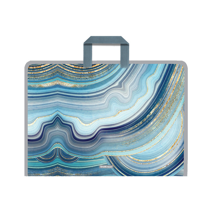

ErichKrause Папка на молнии пластиковая с ручками Marble Kyanite А3, Папка на молнии пластиковая с ручками Marble Kyanite А3