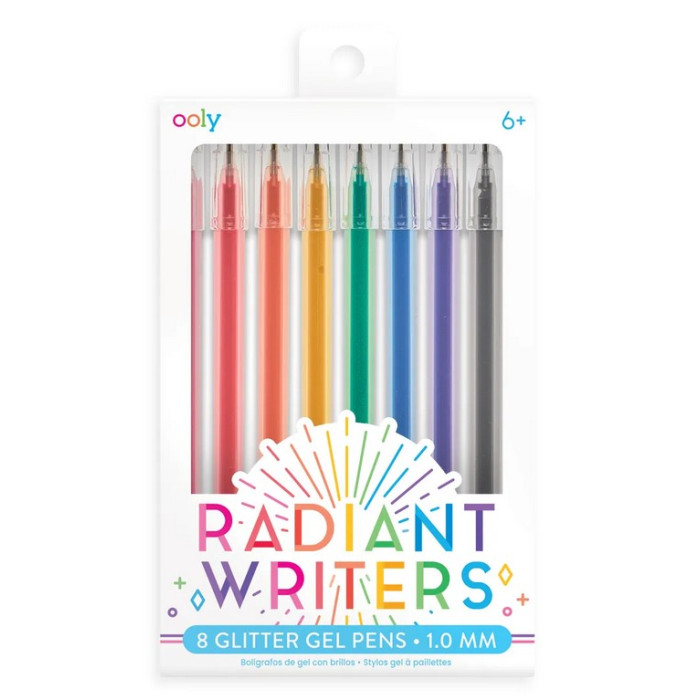 Ручки Ooly Набор цветных гелевых ручек с блестками 8 цветов