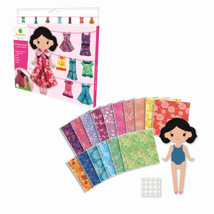 цена Наборы для творчества Sycomore Набор для создания оригами Платья для куклы