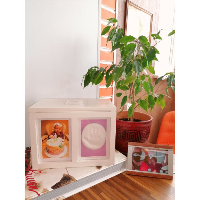 Фотоальбомы и рамки Memory Kids Шкатулка со слепком и фотоальбомом Мой первый год