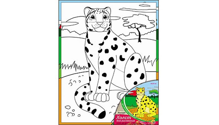 «Кот леопард» скачать раскраски