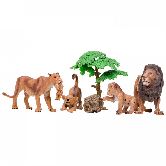 Masai Mara Набор фигурок Мир диких животных Семья львов (6 предметов) семья и вера