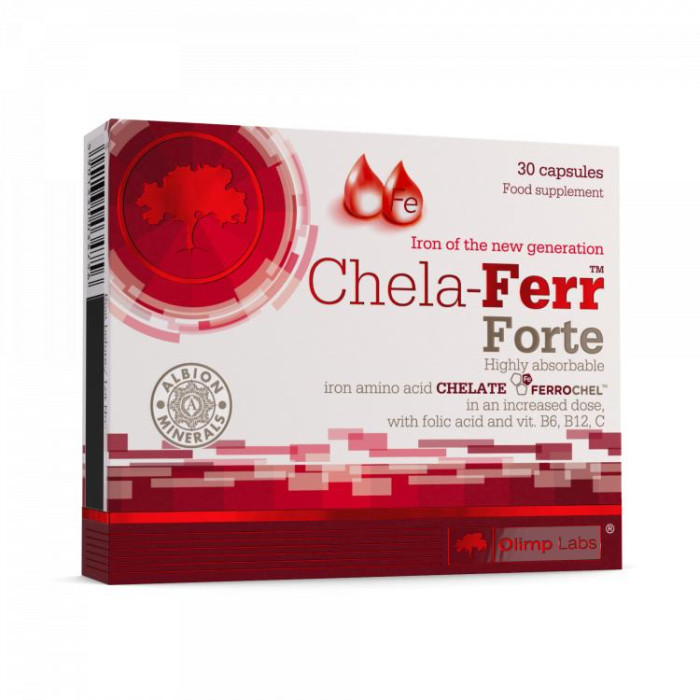 

Olimp Labs Витаминный комплекс с железом Chela-Ferr Forte 30 капсул, Витаминный комплекс с железом Chela-Ferr Forte 30 капсул