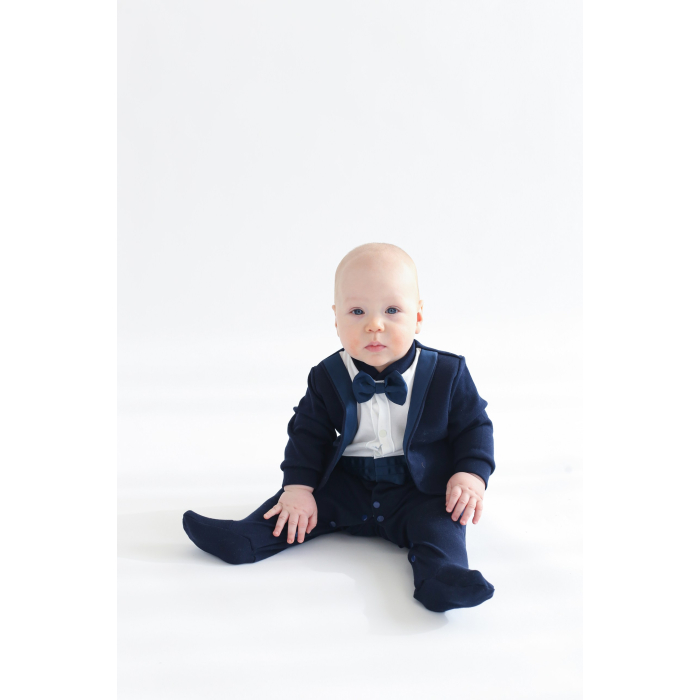Комплект на выписку Тося&Бося Комбинезон-смокинг для новорожденного, размер 56