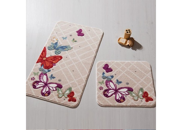 фото Confetti коврики для ванны bella butterfly plaid 100x57 см 2 шт.