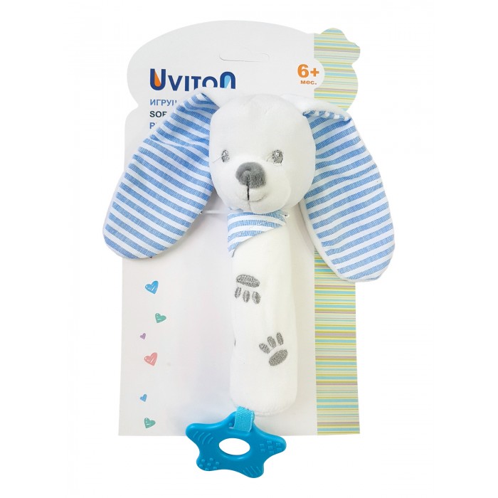 Развивающая игрушка Uviton пищалка Baby bunny - Голубой