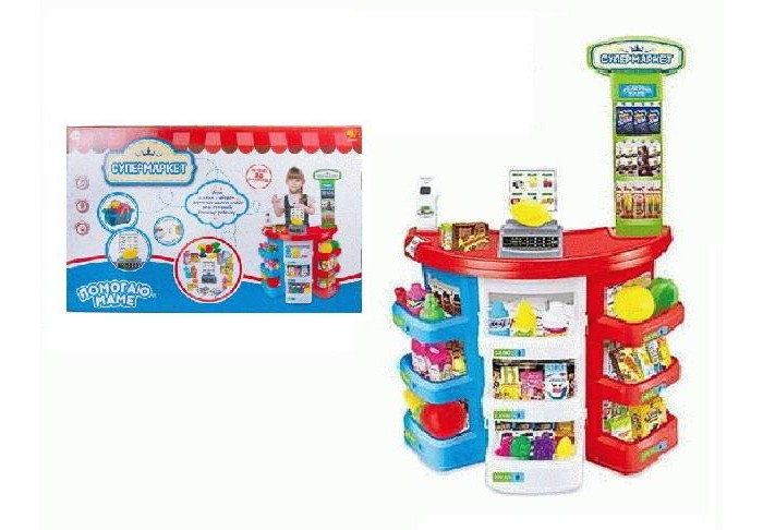 Ролевые игры ABtoys Игровой набор Помогаю маме Супермаркет (38 предметов) цена и фото